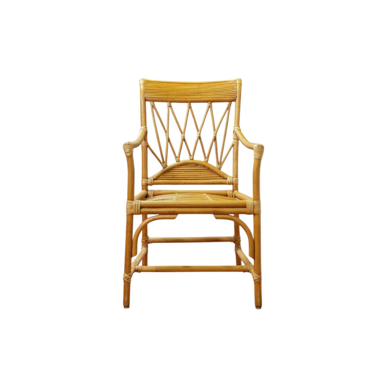 Lattice Rattan Armchair - Image 2