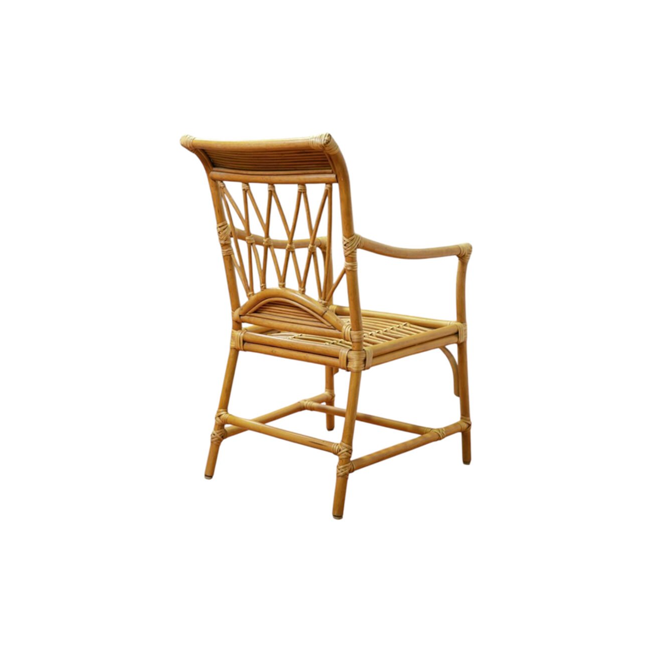 Lattice Rattan Armchair - Image 3