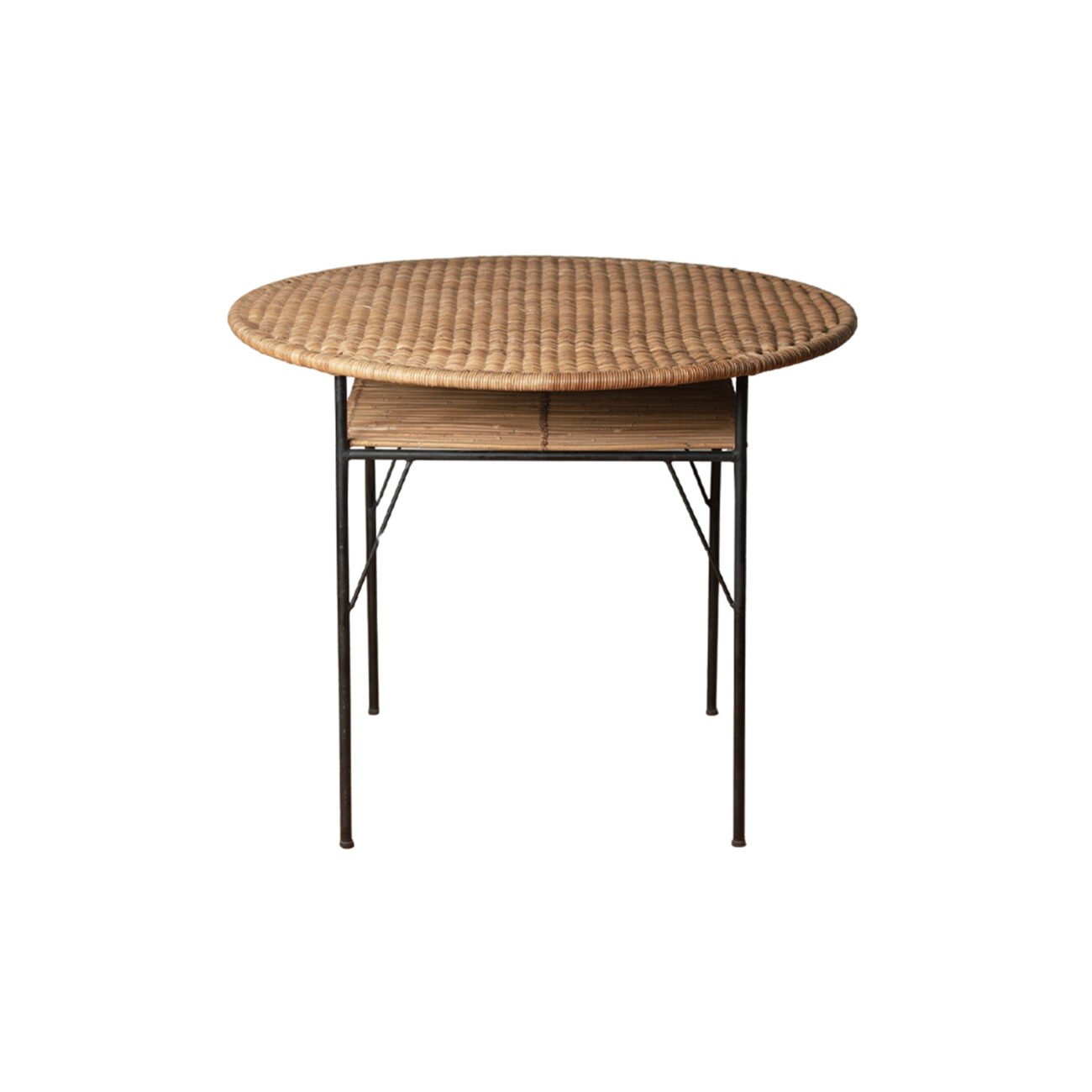 Cira Dual-Level Rattan Table